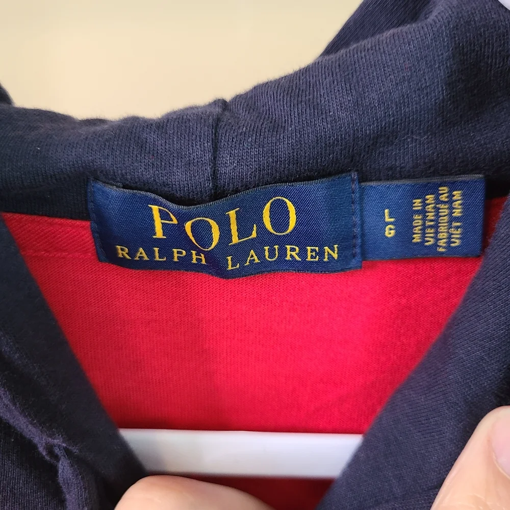 Colorblock Hoodie by Polo Ralph Lauren  - Red, Blue, Green - Picture 3 of 5